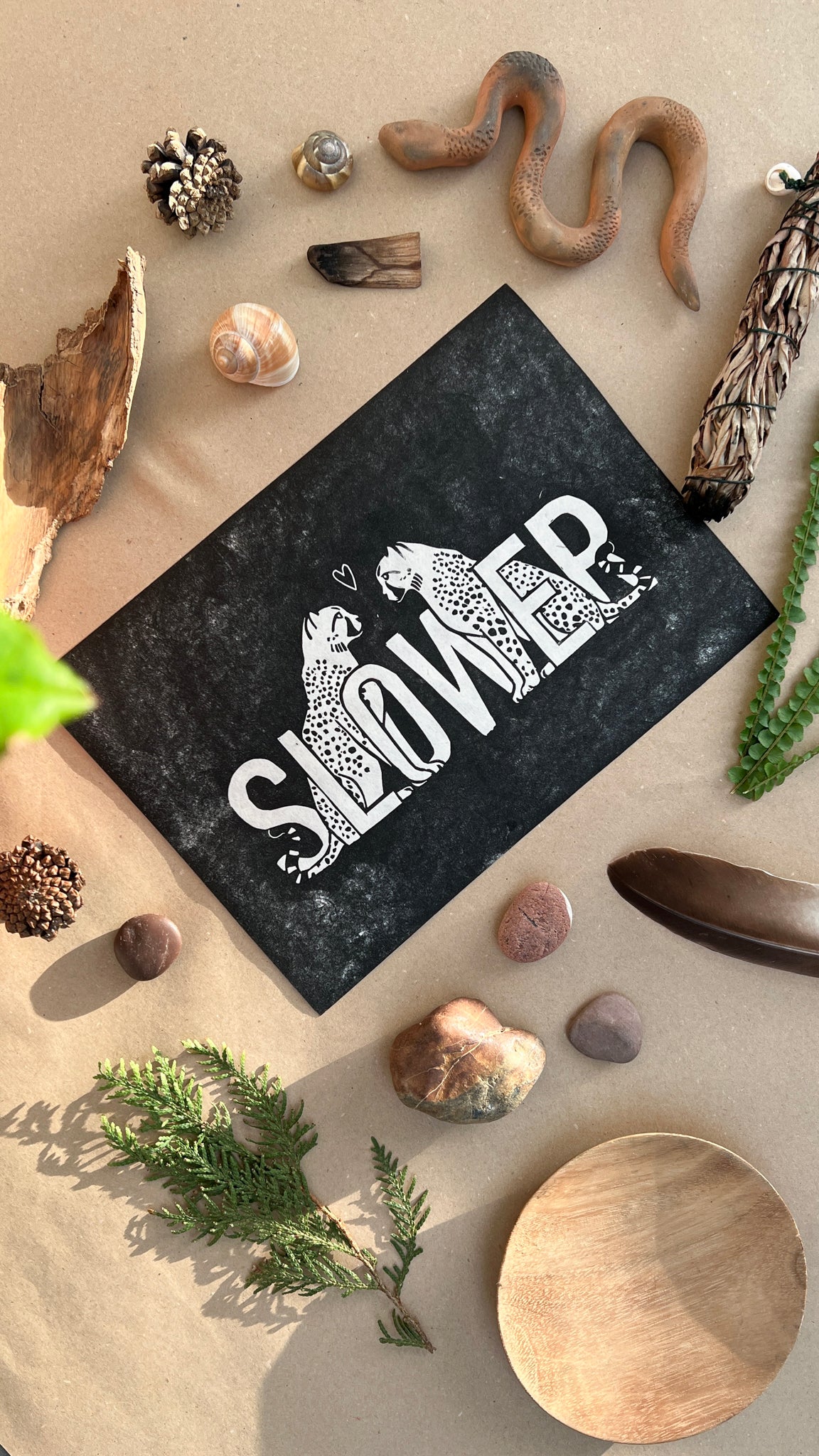 Slower Linoldruck - art.from.ilkas.heart