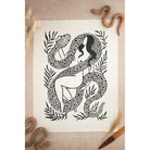 Snake Spirit Linoldruck Limitierte Auflage - art.from.ilkas.heart  