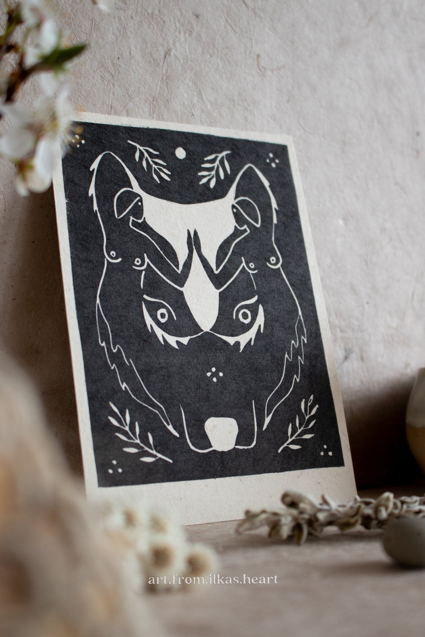 The Guardian Linoldruck - art.from.ilkas.heart