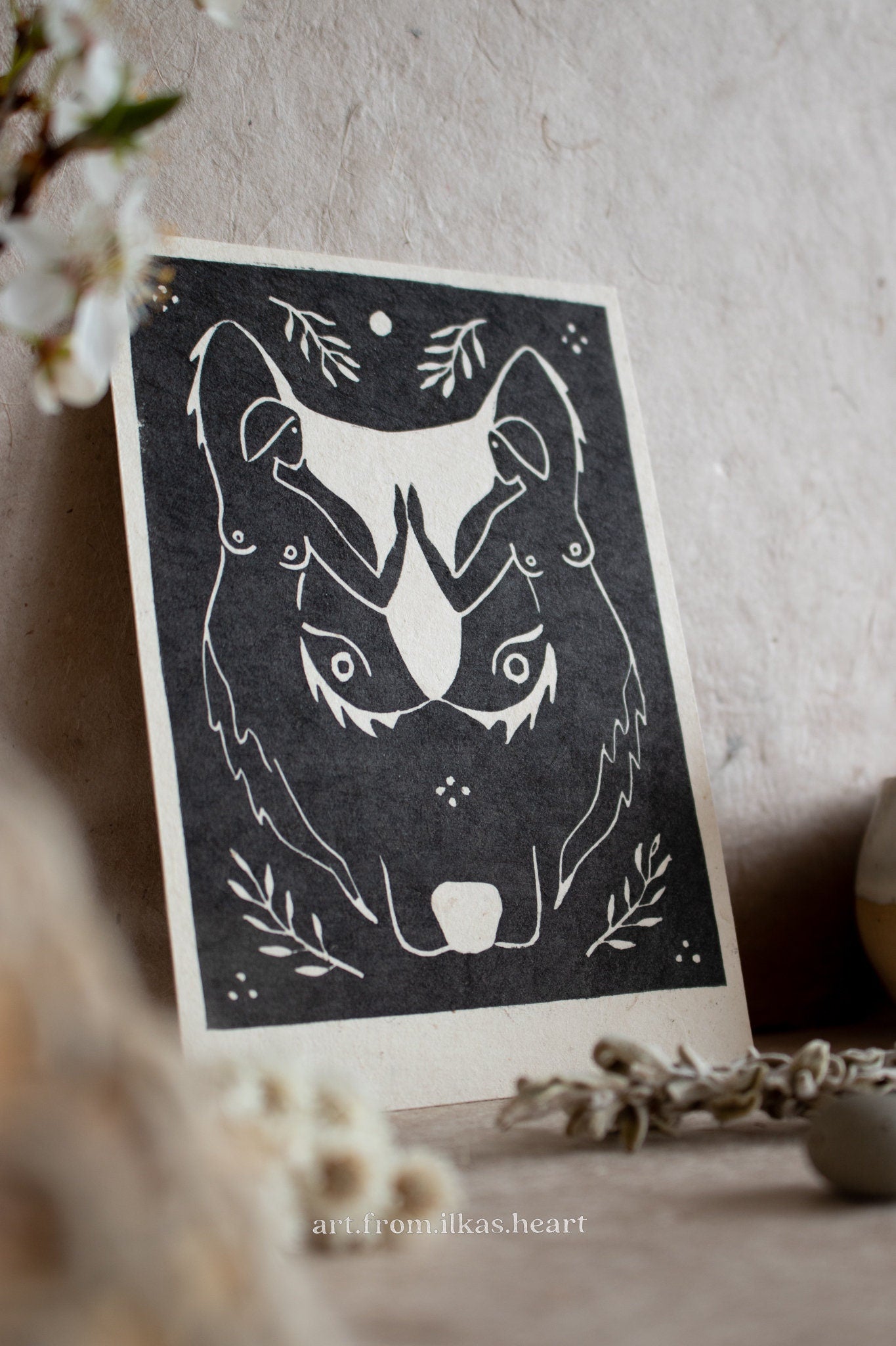 The Guardian Linoldruck - art.from.ilkas.heart