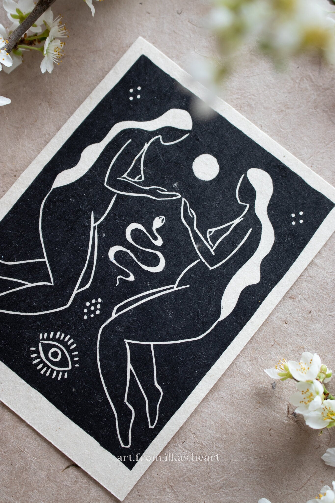 The Healer Linoldruck - art.from.ilkas.heart