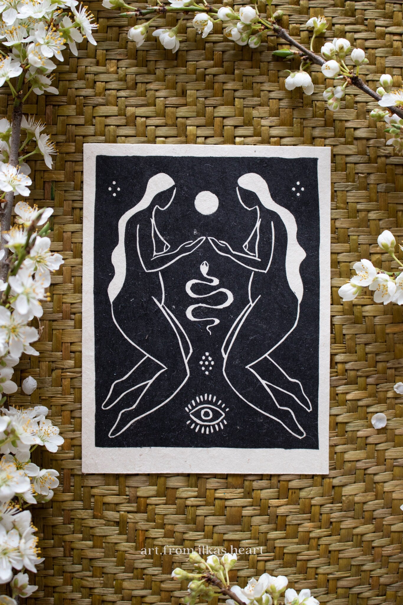 The Healer Linoldruck - art.from.ilkas.heart  