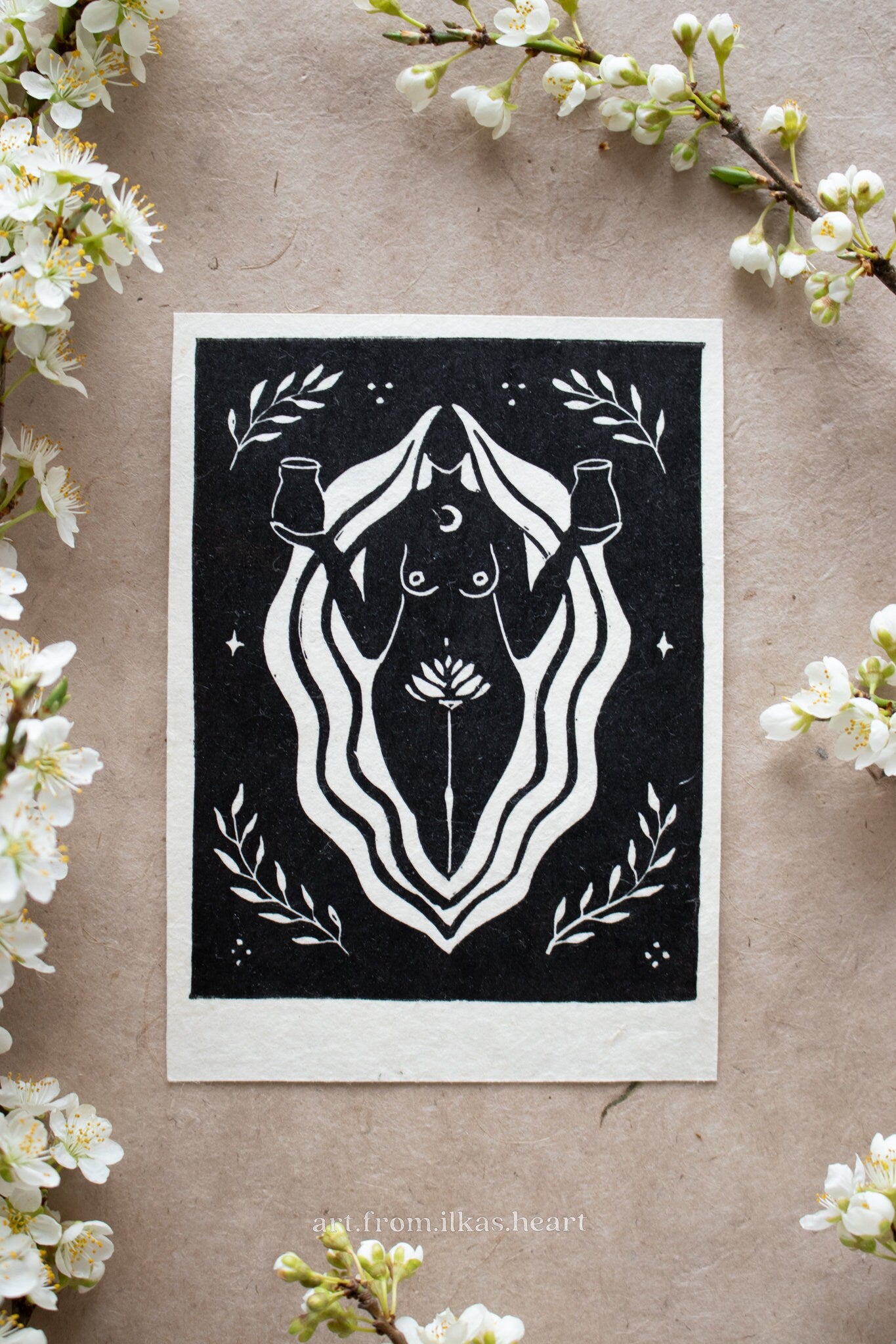 The Peace Bringer Linoldruck - art.from.ilkas.heart