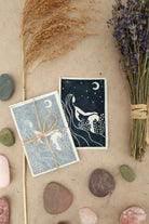 The moonshine goddess Mini Linoldruck - art.from.ilkas.heart  