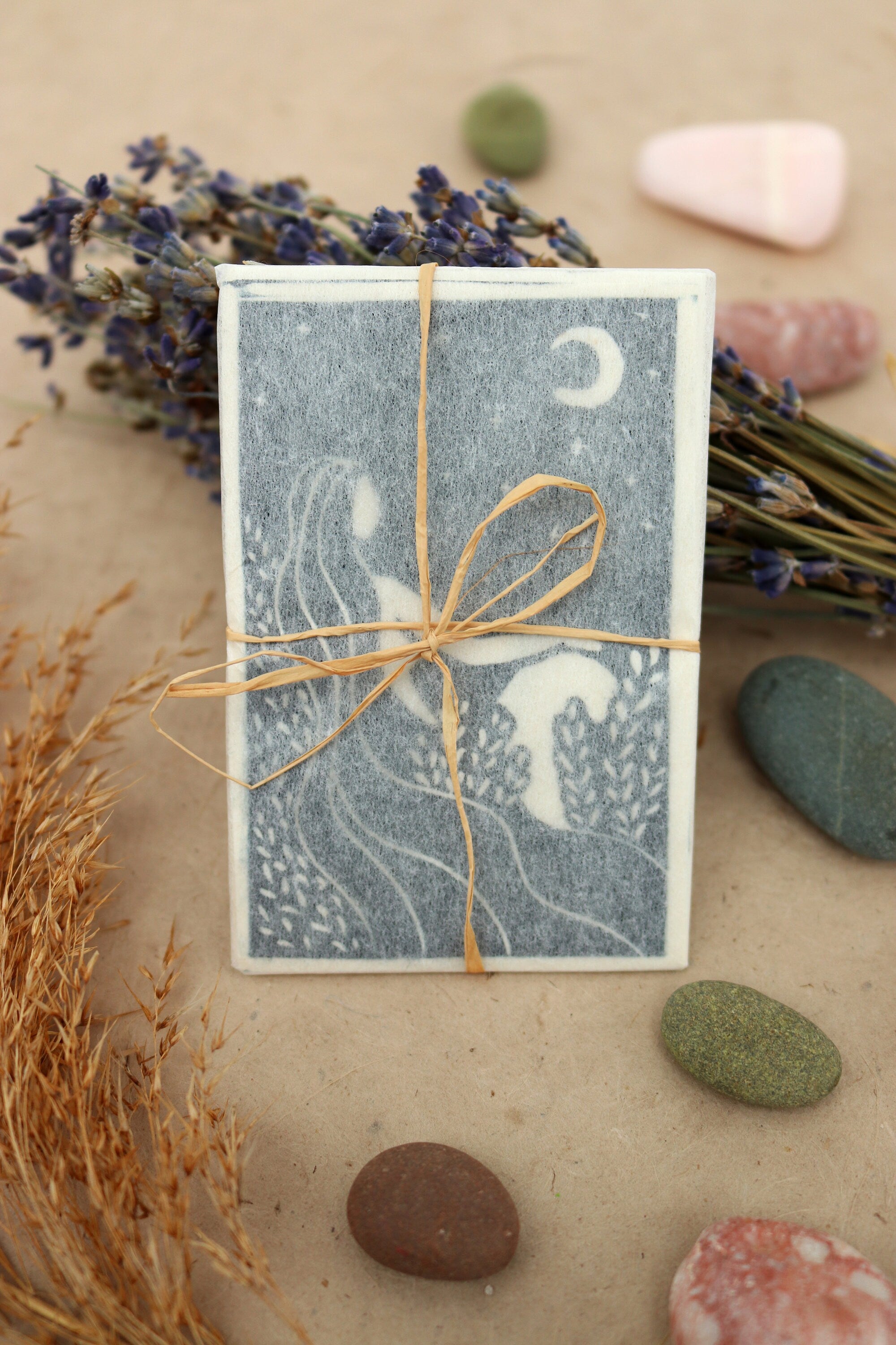 The moonshine goddess Mini Linoldruck - art.from.ilkas.heart  