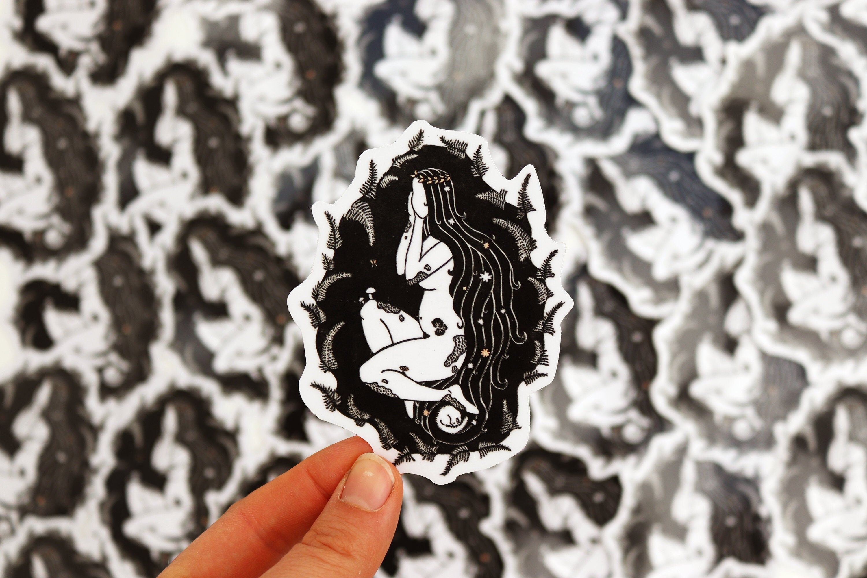 Tochter der Erde Aufkleber - art.from.ilkas.heart  