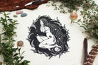 Tochter der Erde Linoldruck - art.from.ilkas.heart  