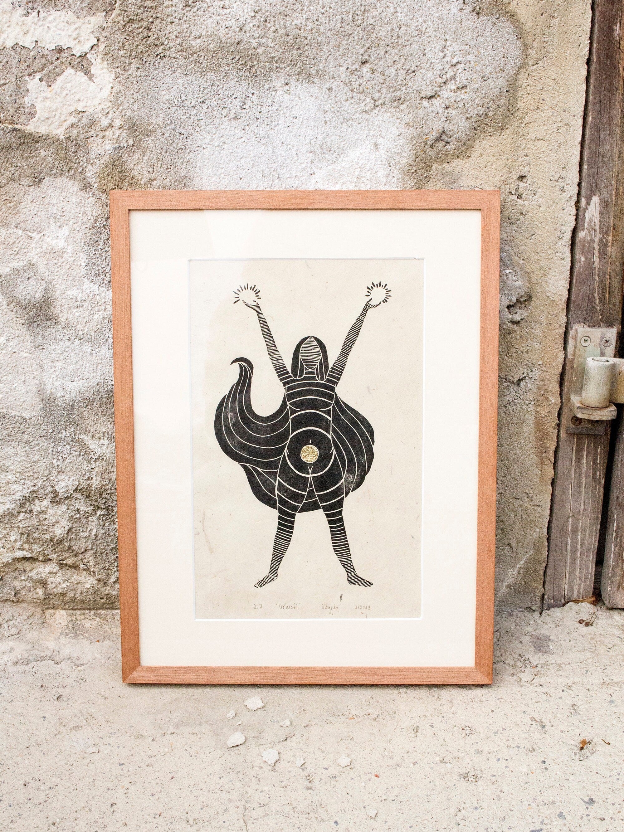 Urkraft Linoldruck - art.from.ilkas.heart  