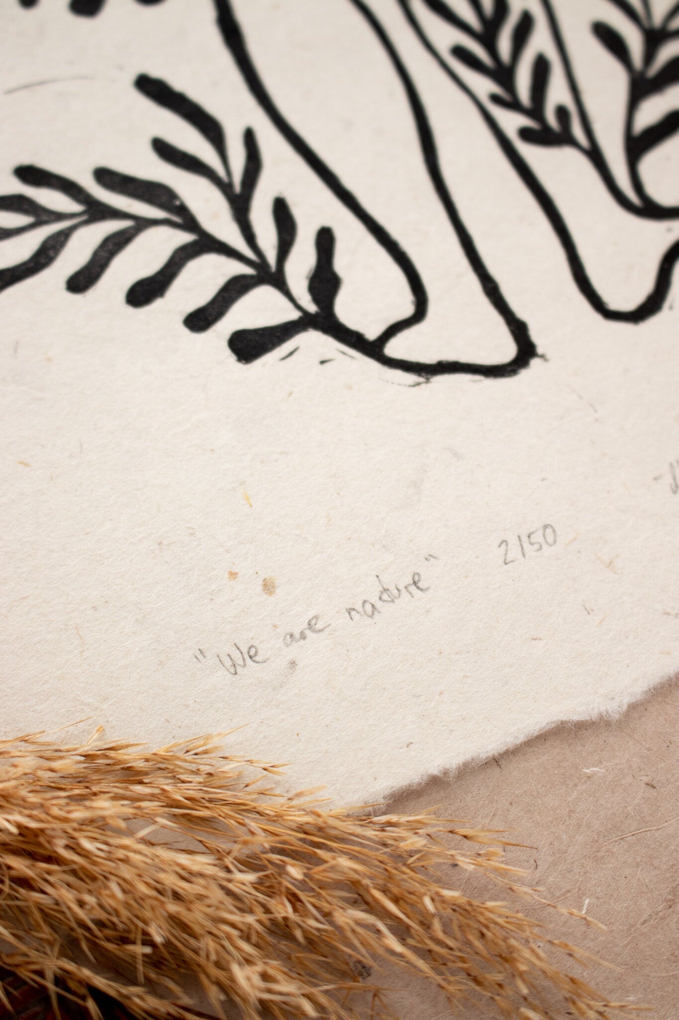 We are nature Linoldruck limitierte Auflage - art.from.ilkas.heart  