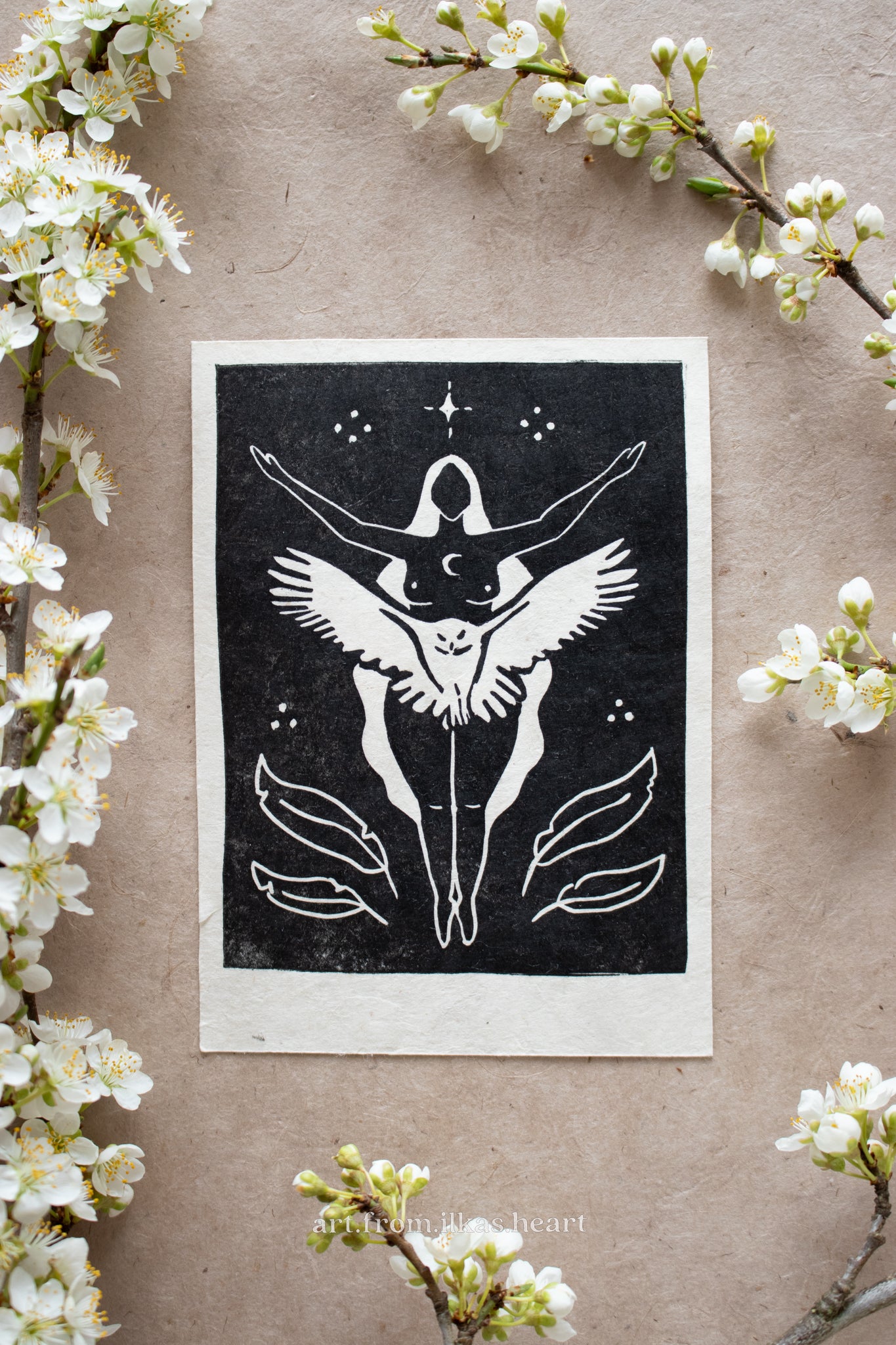 Wisdom Keeper Linoldruck - art.from.ilkas.heart