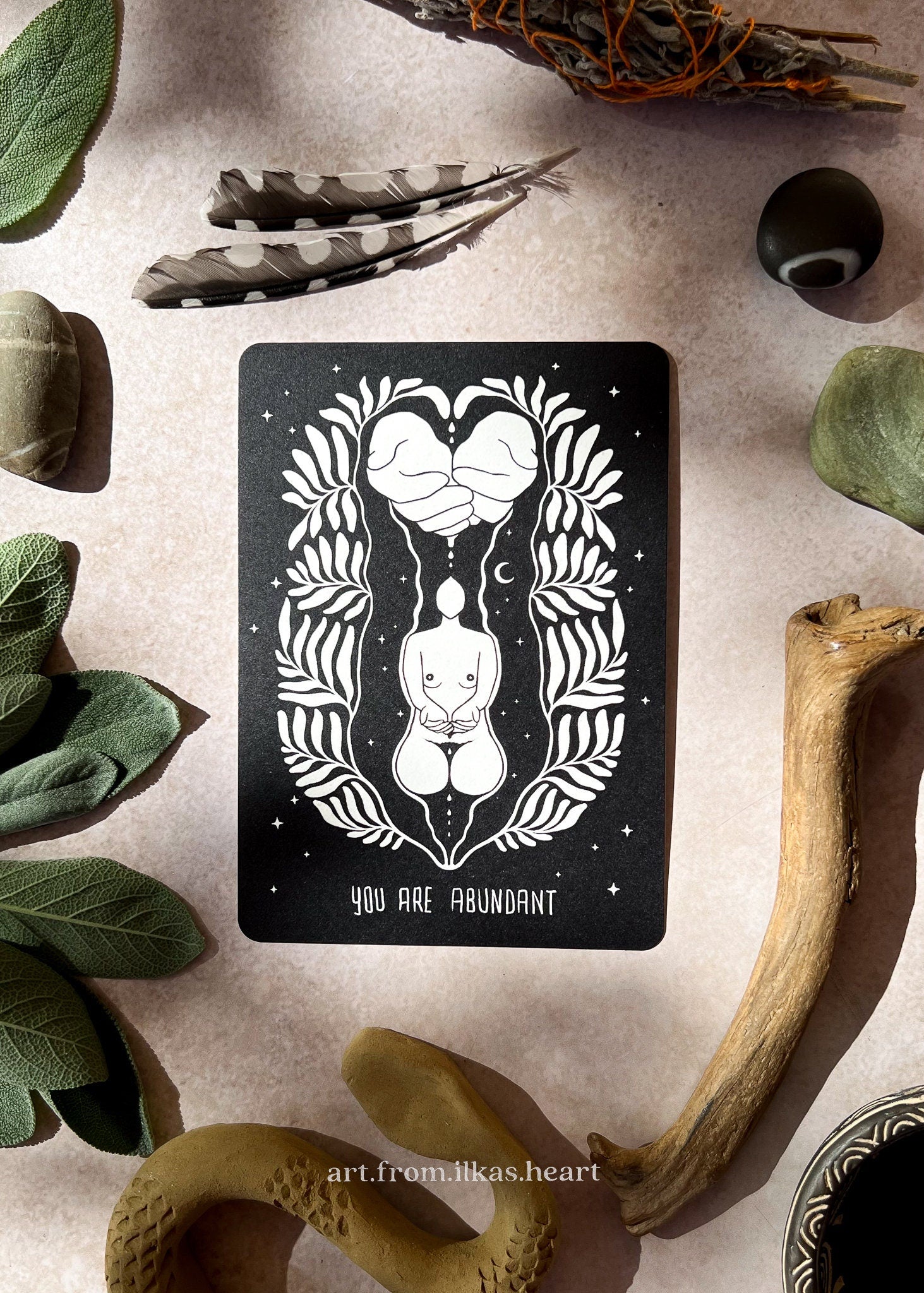 You are abundant Postkarte - art.from.ilkas.heart