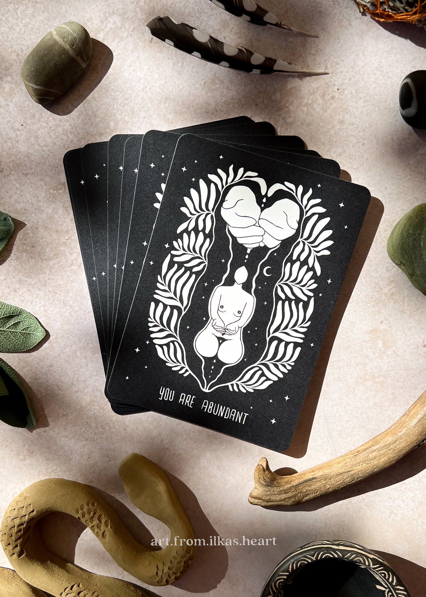 You are abundant Postkarte - art.from.ilkas.heart