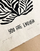 You are enough Linoldruck - art.from.ilkas.heart  