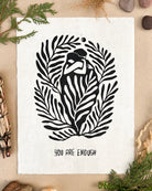You are enough Linoldruck - art.from.ilkas.heart  