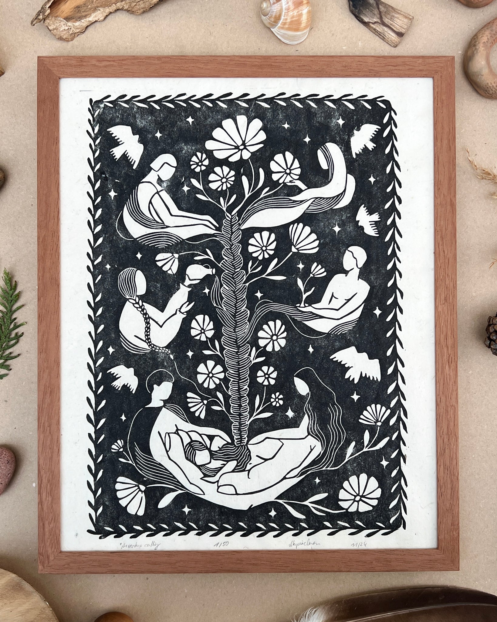 Rahmen & Passepartout für Ancestors calling - art.from.ilkas.heart