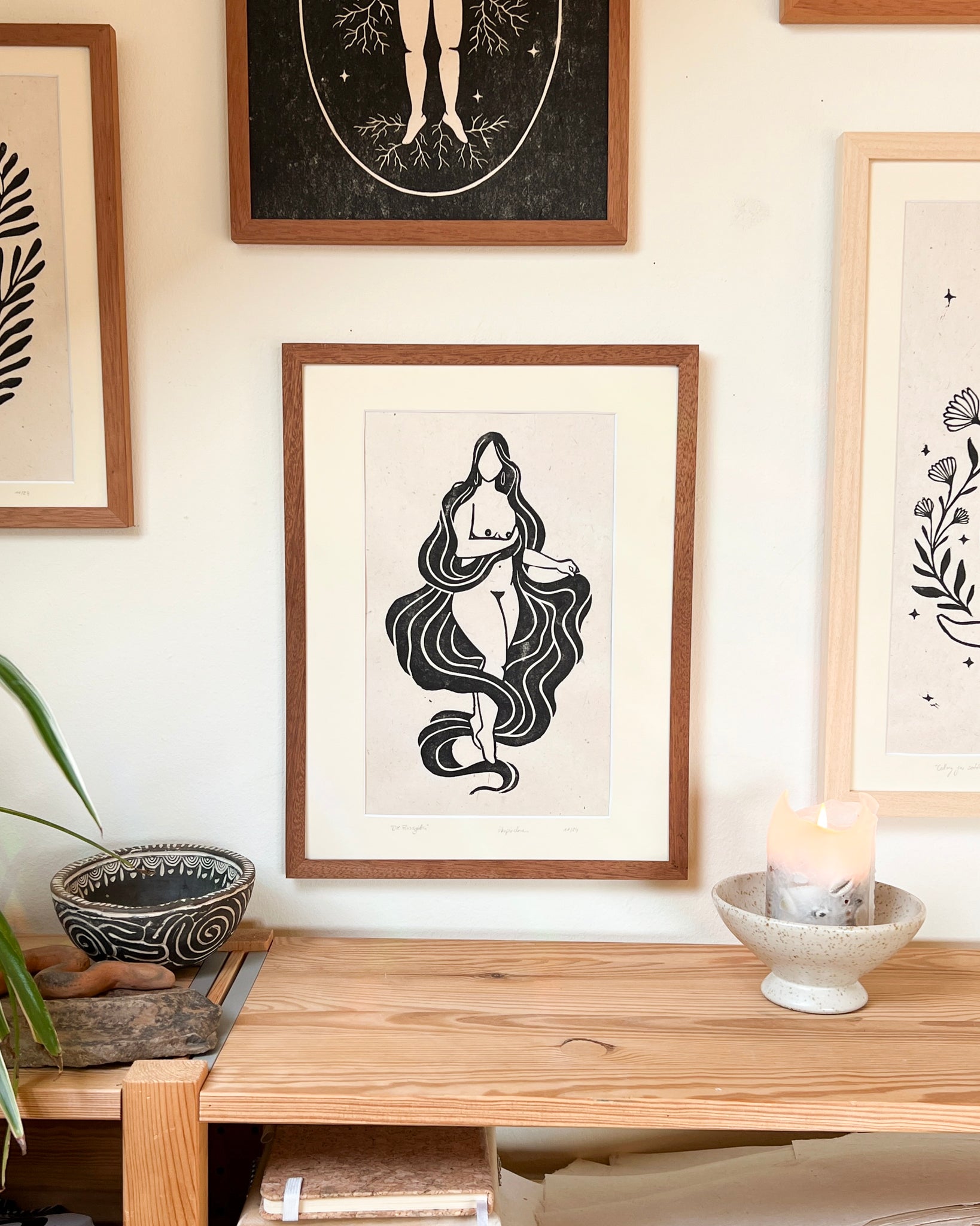 Rahmen & Passepartout für Die Flussgöttin - art.from.ilkas.heart