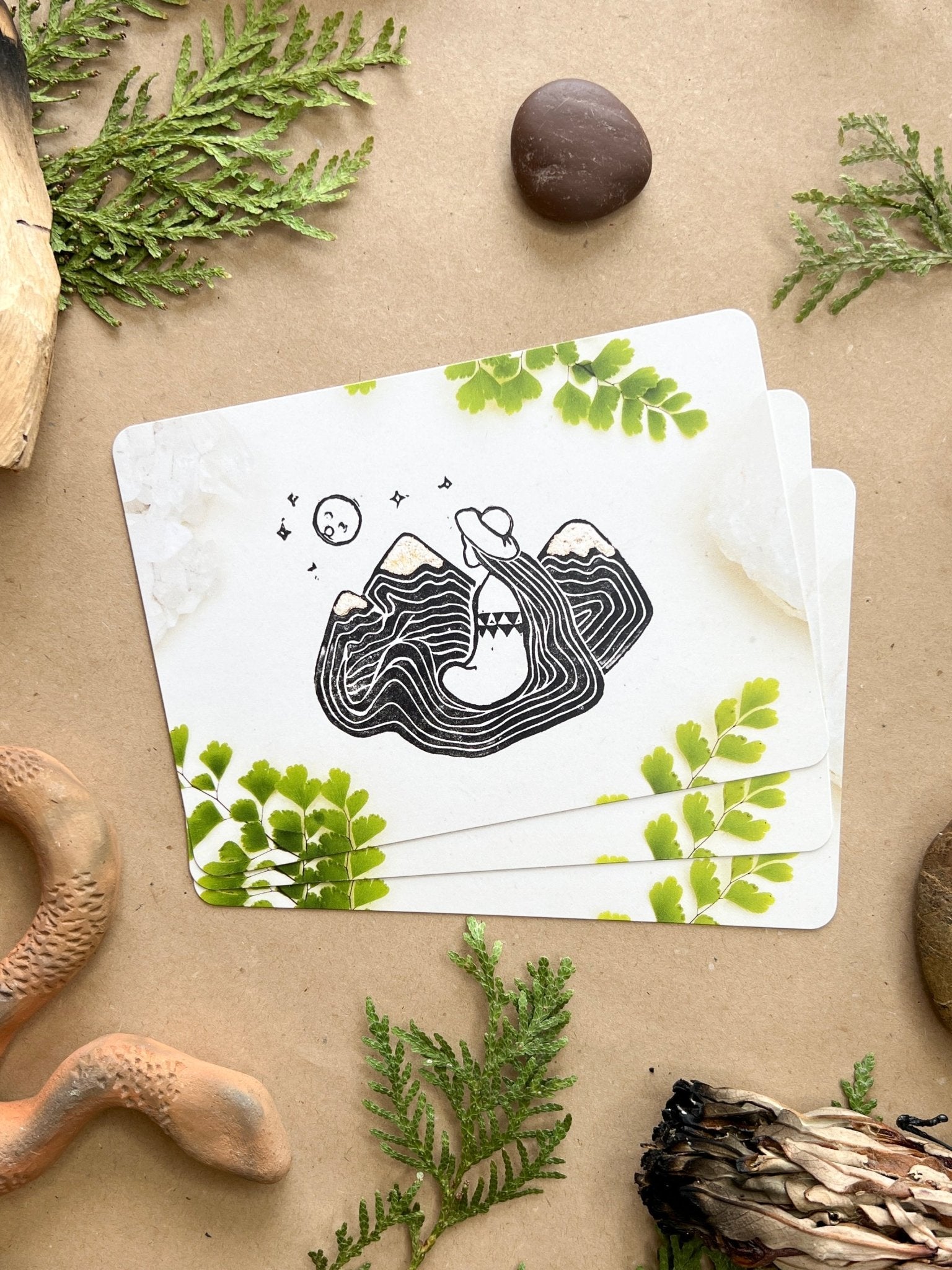 Mutter der Berge Postkarte - art.from.ilkas.heart