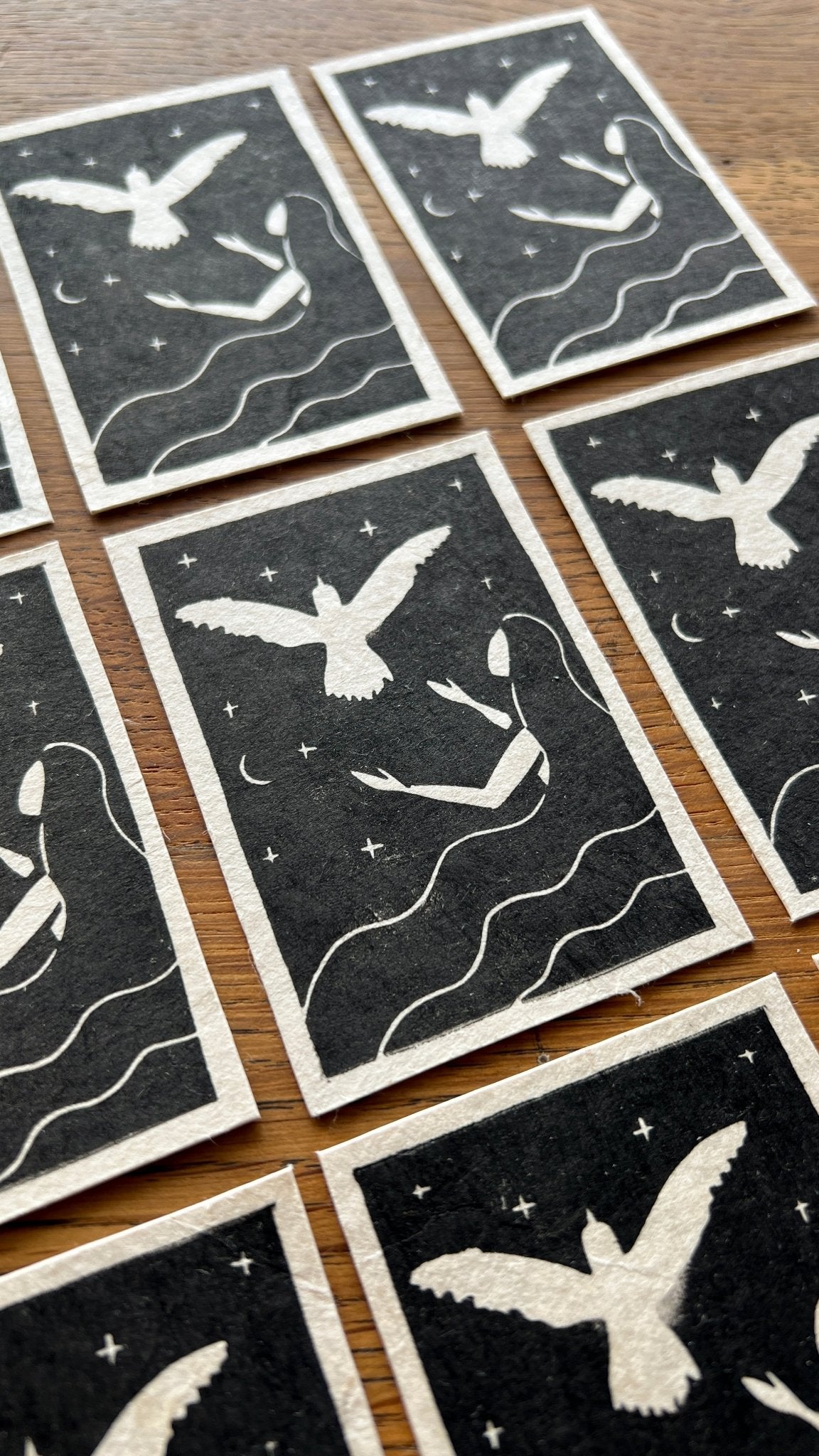 Die Friedensgöttin Mini Linoldruck - art.from.ilkas.heart