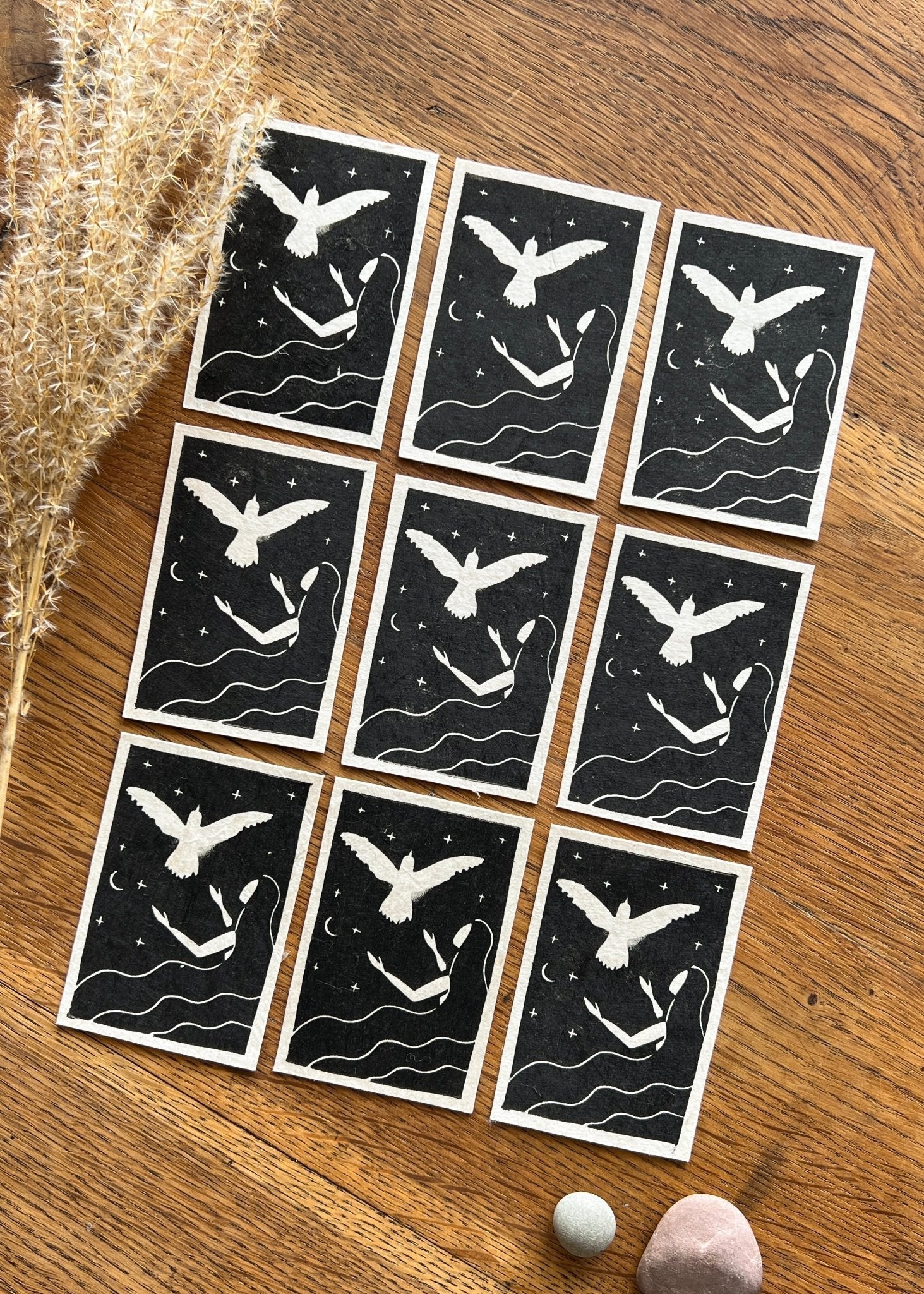 Die Friedensgöttin Mini Linoldruck - art.from.ilkas.heart